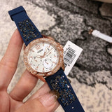 Buy Shop Guess Swirl Analog Quartz White Dial Blue Rubber Strap Watch for Women - W1096L4 USA Online