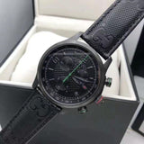 Buy Shop Gucci G Timeless Chronograph Black Dial Black Leather Strap Watch For Men - YA126244 USA Online