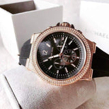 Buy Shop Michael Kors Dylan Chronograph Black Dial Black Rubber Strap Watch For Women - MK8557 USA Online