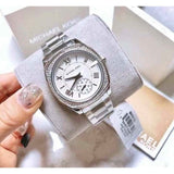 Buy Shop Michael Kors Bryn Quartz Silver Dial Silver Steel Strap Watch For Women - MK6133 USA Online