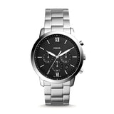 Buy Shop Fossil Neutra Chronograph Black Dial Silver Steel Strap Watch for Men - FS5384 USA Online