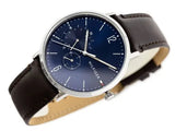 Buy Shop Tommy Hilfiger Cooper Blue Dial Brown Leather Strap Watch for Men - 1791508 USA Online
