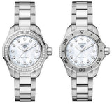Buy Shop Tag Heuer Aquaracer Professional 200 Quartz Diamond Mother of Pearl Dial Silver Steel Strap Watch for Women - WBP1417.BA0622 USA Online