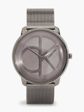 Buy Shop Calvin Klein Minimal Grey Dial Grey Mesh Bracelet Watch for Men - K3M517P4 USA Online