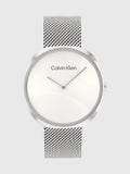 Buy Shop Calvin Klein Minimal Silver Dial Silver Mesh Bracelet Watch for Men - K3M211Y6 USA Online