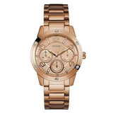 Buy Shop Guess Studio Rose Gold Dial Rose Gold Steel Strap Watch For Women - W0778L3 USA Online