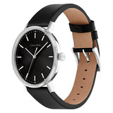 Buy Shop Calvin Klein Evan Black Dial Black Leather Strap Watch for Men - K7B211CZ USA Online