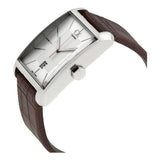 Calvin Klein Window Silver Dial Brown Leather Strap Watch for Women - K2M23126