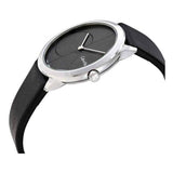 Buy Shop Calvin Klein Minimal Grey Dial Black Leather Strap Watch for Men - K3M221C3 USA Online
