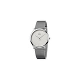 Buy Shop Calvin Klein Minimal White Dial Silver Mesh Bracelet Watch for Men - K3M2112Y USA Online