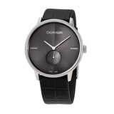 Calvin Klein Accent Black Dial Black Leather Strap Watch for Men - K2Y211C3