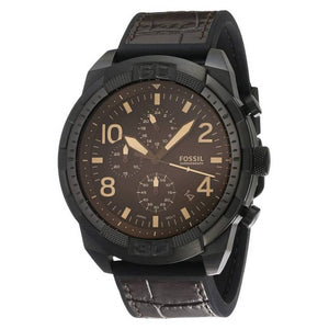 Buy Shop Fossil Bronson Chronograph Brown Dial Brown Leather Strap Watch for Men - FS5713 USA Online