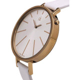 Buy Shop Calvin Klein Equal Silver Dial White Leather Strap Watch for Women - K3E236L6 USA Online