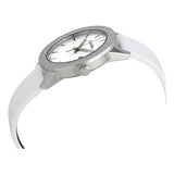 Buy Shop Calvin Klein Steady Silver Dial White Leather Strap Watch for Women - K7Q211L6 USA Online