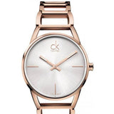 Buy Shop Calvin Klein Stately White Dial Rose Gold Steel Strap Watch for Women - K3G23626 USA Online