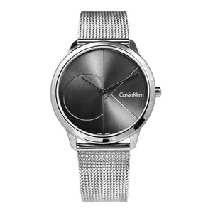 Buy Shop Calvin Klein Minimal Black Dial Silver Mesh Bracelet Watch for Men - K3M21123 USA Online