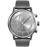 Buy Shop Hugo Boss Architectural Grey Dial Grey Leather Strap Watch for Men - 1513570 USA Online
