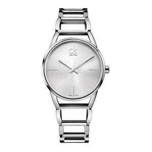 Buy Shop Calvin Klein Stately Silver Dial Silver Steel Strap Watch for Women - K3G23128 USA Online
