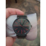 Calvin Klein Boost Black Dial Black Leather Strap Watch for Men - K7Y214CY