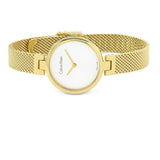 Calvin Klein Authentic White Dial Rose Gold Mesh Bracelet Watch for Women - K8G23526