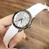 Buy Shop Calvin Klein Steady Silver Dial White Leather Strap Watch for Women - K7Q211L6 USA Online