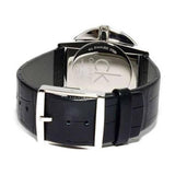 Buy Shop Calvin Klein Grey Dial Black Leather Strap Watch for Women - K2Y2Y1CU USA Online