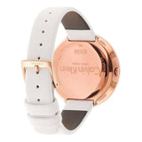 Calvin Klein Chic White Dial White Leather Strap Watch for Women - K7N236K2