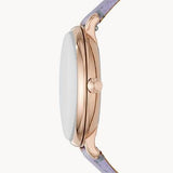 Buy Shop Fossil Jacqueline Purple Dial Purple Leather Strap Watch for Women - ES4814 USA Online