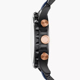 Buy Shop Fossil Nate Chronograph Blue Dial Two Tone Steel Strap Watch for Men - JR1494 USA Online