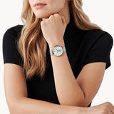 Buy Shop Michael Kors Portia Silver Dial Silver Mesh Bracelet Watch for Women - MK3843 USA Online