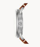 Buy Shop Fossil Commuter Blue Dial Blue Leather Strap Watch for Men - FS5325 USA Online