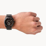 Buy Shop Fossil Machine Chronograph Black Dial Black Steel Strap Watch for Men - FS4682 USA Online
