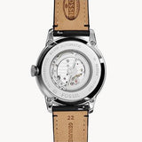 Buy Shop Fossil Townsman Automatic White Dial Black Leather Strap Watch for Men - ME3104 USA Online