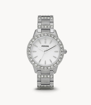 Buy Shop Fossil Jesse White Dial Silver Steel Strap Watch for Women - ES2362 USA Online