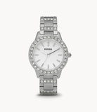 Buy Shop Fossil Jesse White Dial Silver Steel Strap Watch for Women - ES2362 USA Online