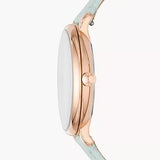 Buy Shop Fossil Jacqueline Multi Colored Dial Blue Leather Strap Watch for Women - ES4813 USA Online