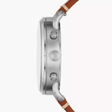 Buy Shop Fossil The Commuter Blue Dial Brown Leather Strap Watch for Men - FS5401 USA Online
