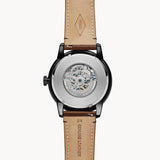 Buy Shop Fossil Townsman Automatic Black Dial Brown Leather Strap Watch for Men - ME3155 USA Online