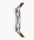 Buy Shop Fossil The Commuter White Dial Brown Leather Strap Watch for Men - FS5275 USA Online