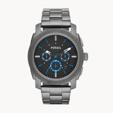 Buy Shop Fossil Machine Chronograph Brown Dial Grey Steel Strap Watch for Men - FS4931 USA Online