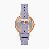 Buy Shop Fossil Jacqueline Purple Dial Purple Leather Strap Watch for Women - ES4814 USA Online