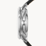 Buy Shop Fossil Townsman Automatic White Dial Black Leather Strap Watch for Men - ME3104 USA Online