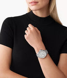 Buy Shop Michael Kors Wren Chronograph Crystals Silver Dial Silver Steel Strap Watch For Women - MK6317 USA Online