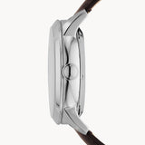 Buy Shop Fossil Townsman Automatic Black Dial Brown Leather Strap Watch for Men - ME1163 USA Online