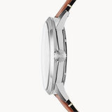 Buy Shop Fossil Townsman Automatic Skeleton Blue Dial Brown Leather Strap Watch for Men - ME3154 USA Online