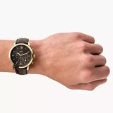 Buy Shop Fossil Neutra Chronograph Black Dial Black Leather Strap Watch for Men - FS5381 USA Online