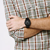Buy Shop Fossil Machine Chronograph Black Dial Black Steel Strap Watch for Men - FS4552 USA Online
