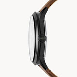 Buy Shop Fossil Townsman Automatic Black Dial Brown Leather Strap Watch for Men - ME3155 USA Online