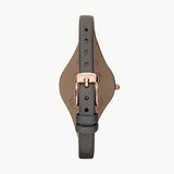 Buy Shop Fossil Georgia Smoke Grey Dial Grey Leather Strap Watch for Women - ES3077 USA Online