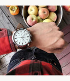 Buy Shop Fossil Townsman Chronograph White Dial Brown Leather Strap Watch for Men - FS5350 USA Online